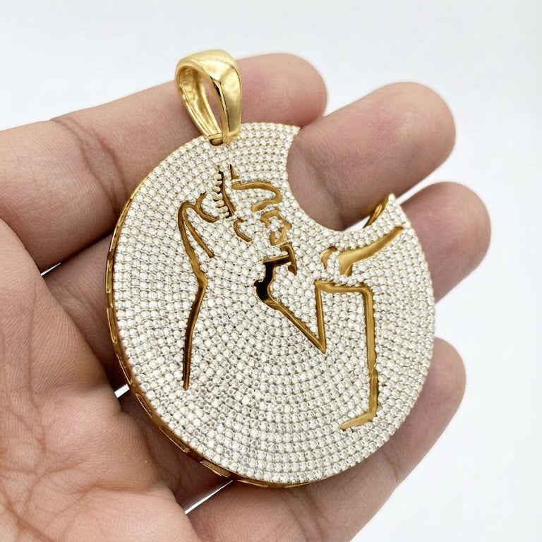 Crescent Moon Astronaut Pendant
