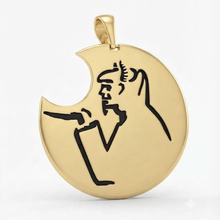 Crescent Moon Astronaut Pendant