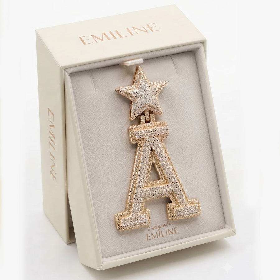 Star Letter A Diamond Pendant