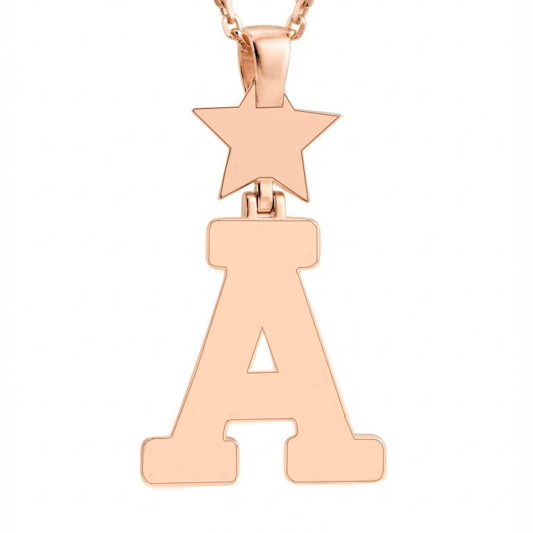 Star Letter A Diamond Pendant