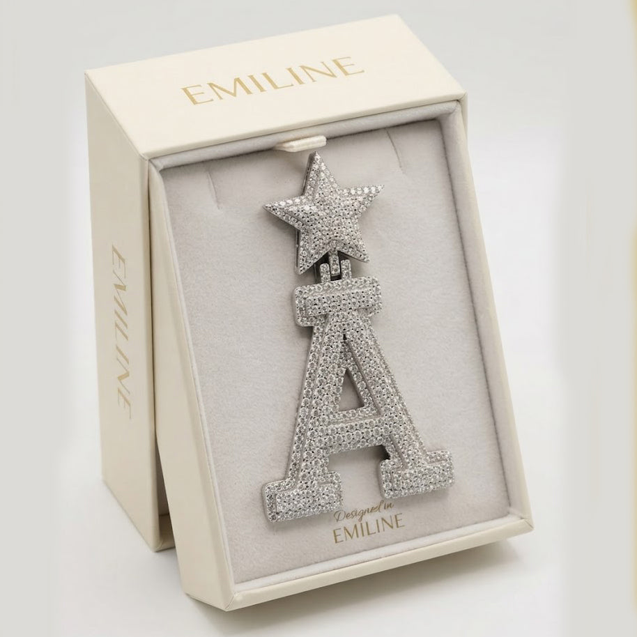 Star Letter A Diamond Pendant