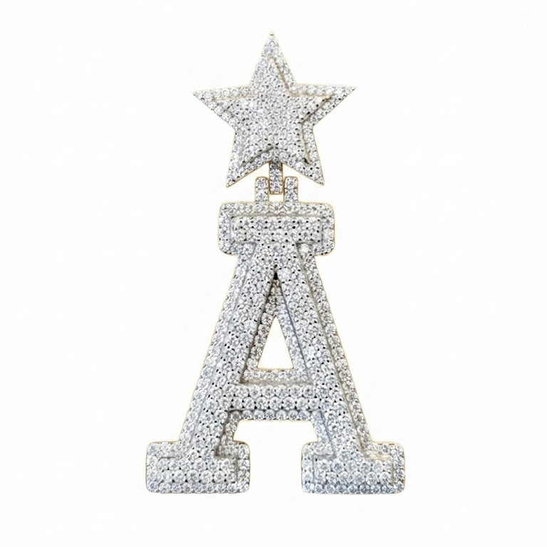 Star Letter A Diamond Pendant