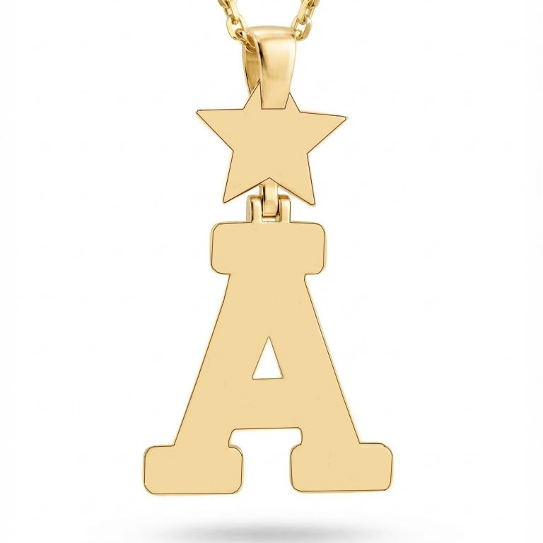 Star Letter A Diamond Pendant