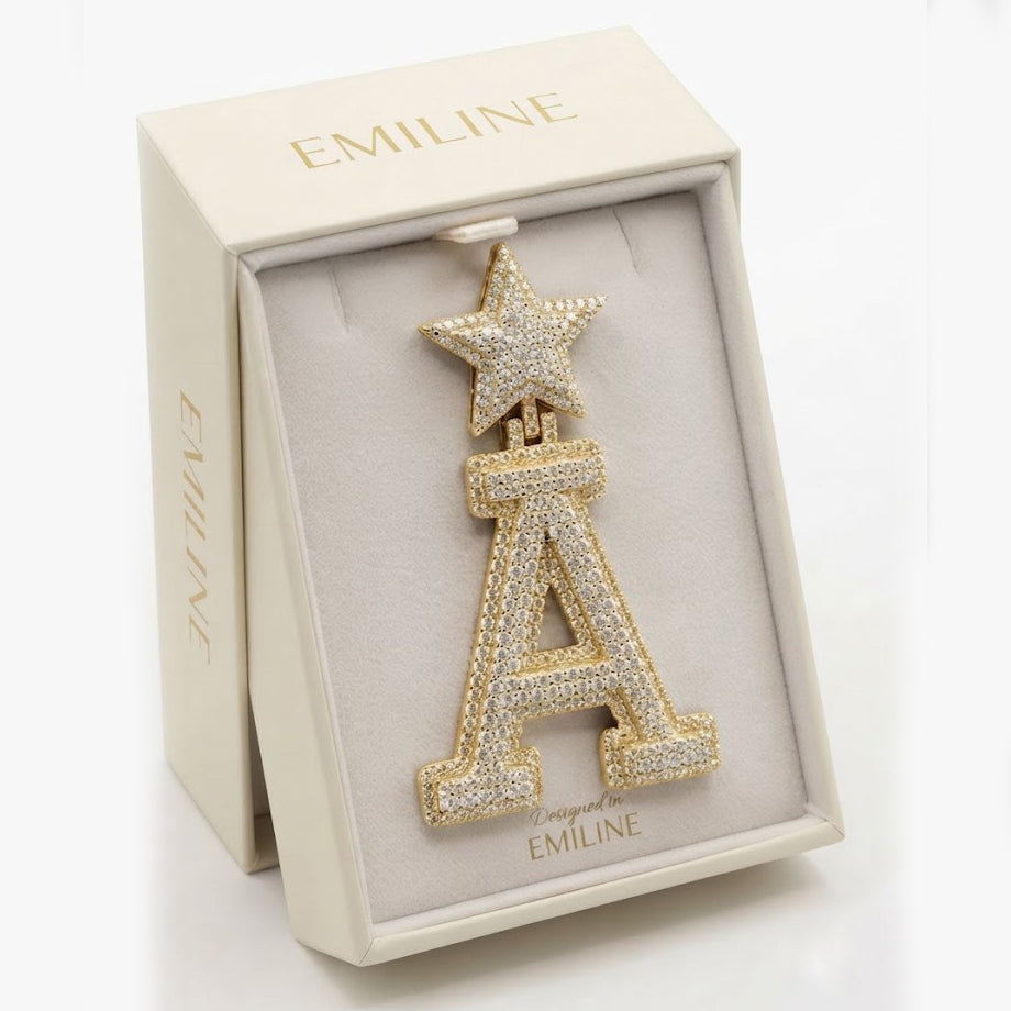 Star Letter A Diamond Pendant