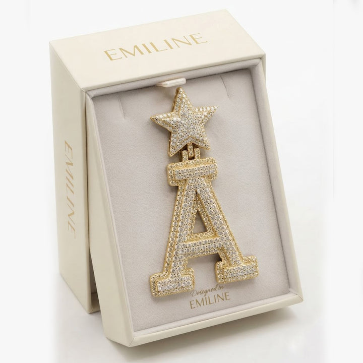 Star Letter A Diamond Pendant