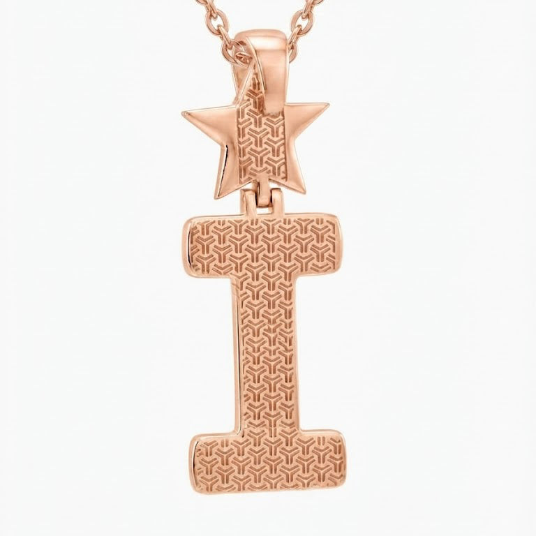 Star Letter " I " Diamond Pendant