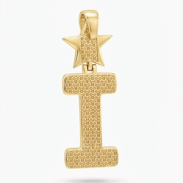 Star Letter " I " Diamond Pendant