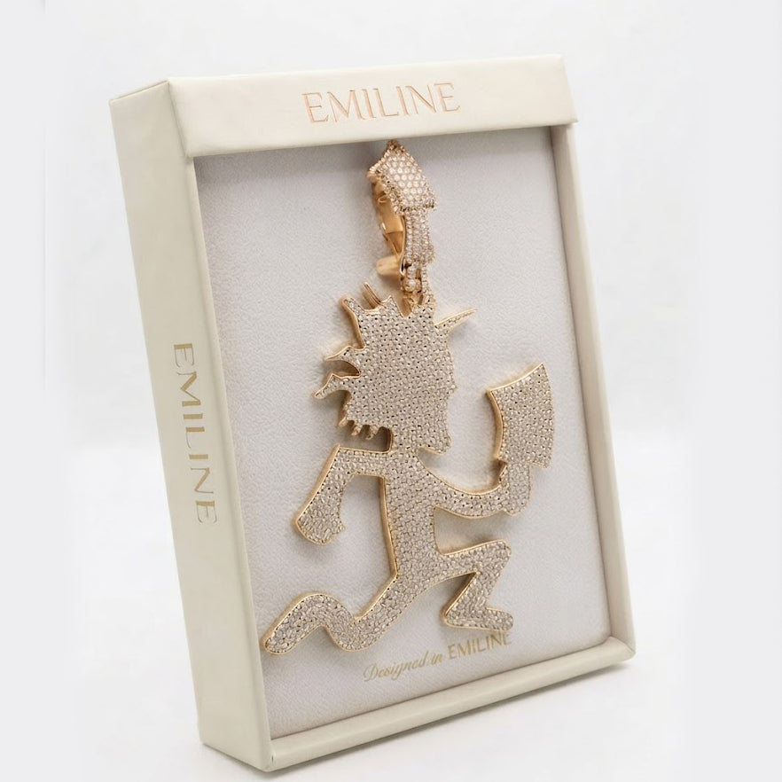 Running Cartoon Figure Pendant