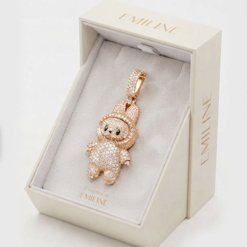 Labubu Character Diamond Pendant