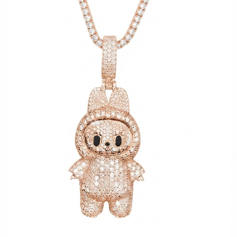 Labubu Character Diamond Pendant
