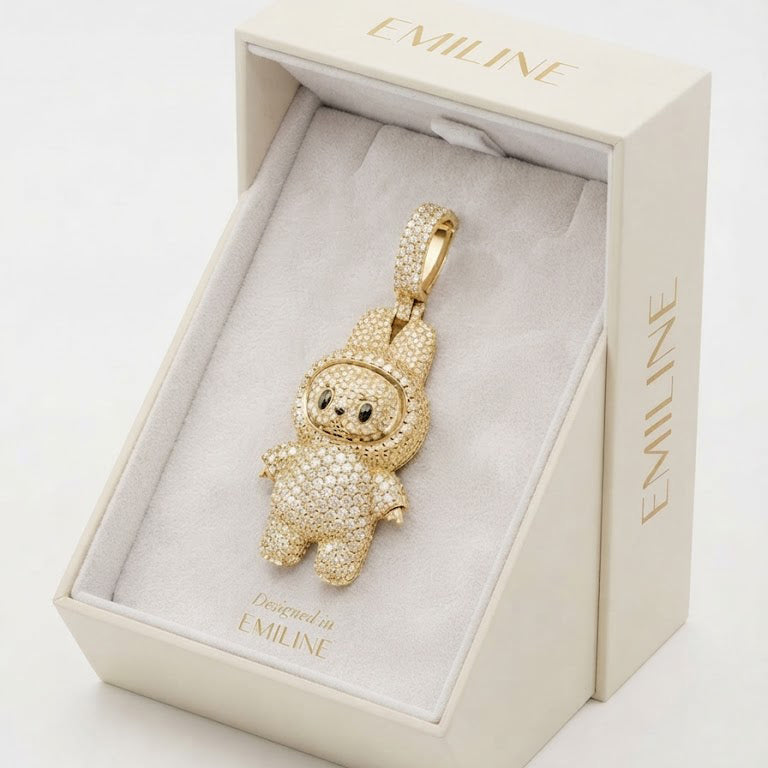 Labubu Character Diamond Pendant