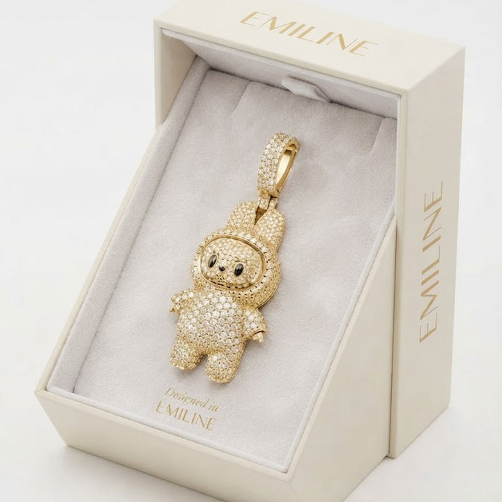 Labubu Character Diamond Pendant