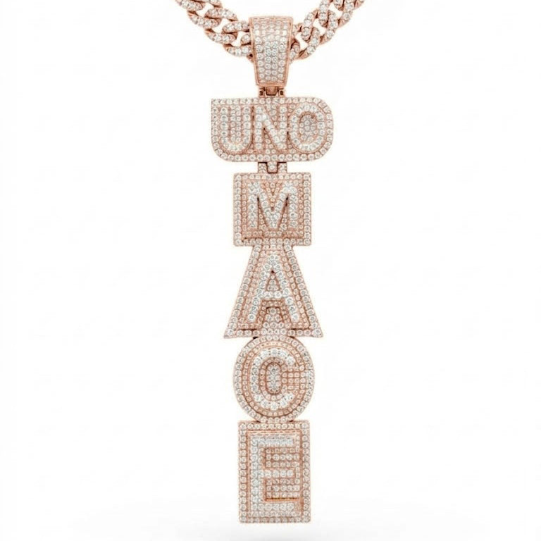 UNIQUE Stacked Letter Pendant