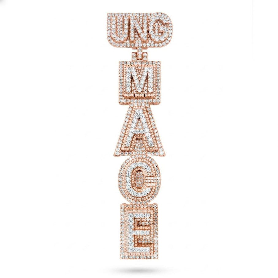 UNIQUE Stacked Letter Pendant