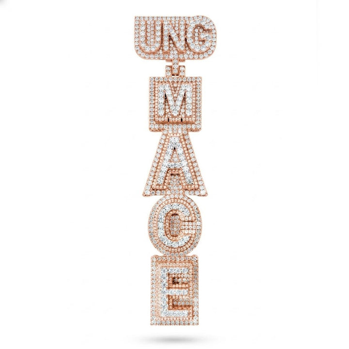 UNIQUE Stacked Letter Pendant