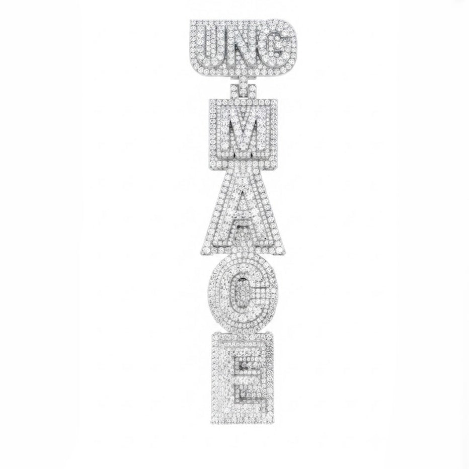 UNIQUE Stacked Letter Pendant