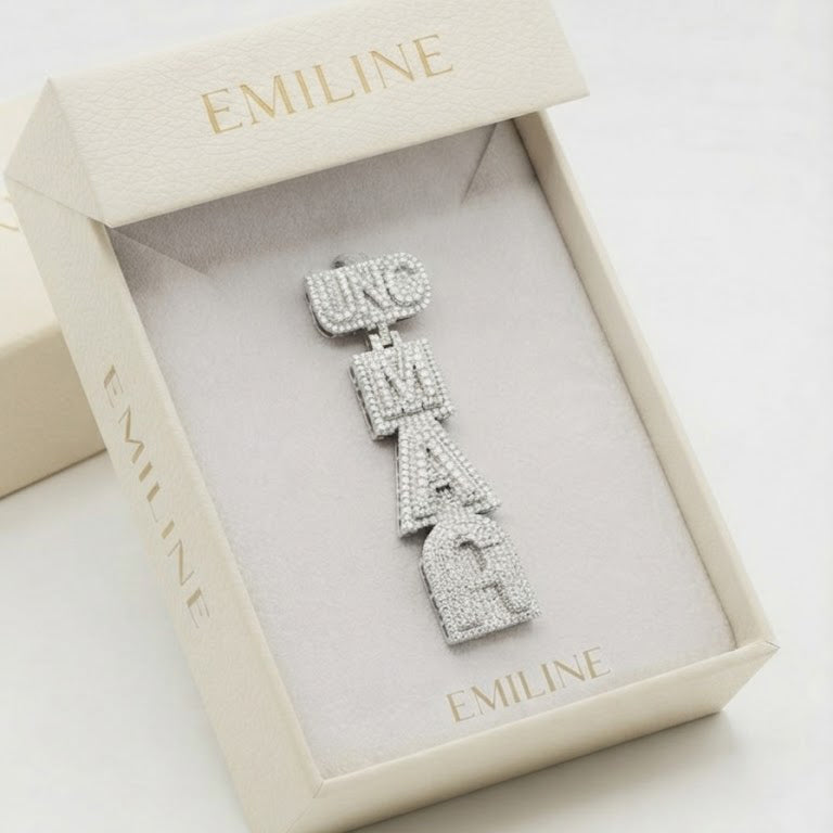 UNIQUE Stacked Letter Pendant