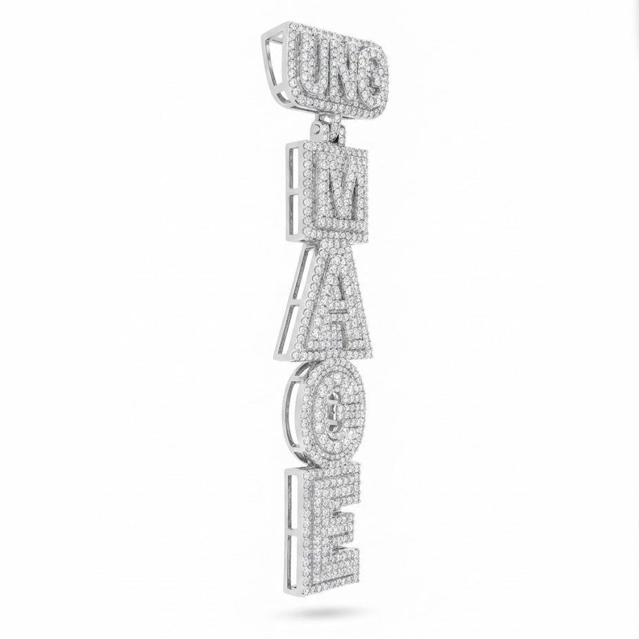 UNIQUE Stacked Letter Pendant