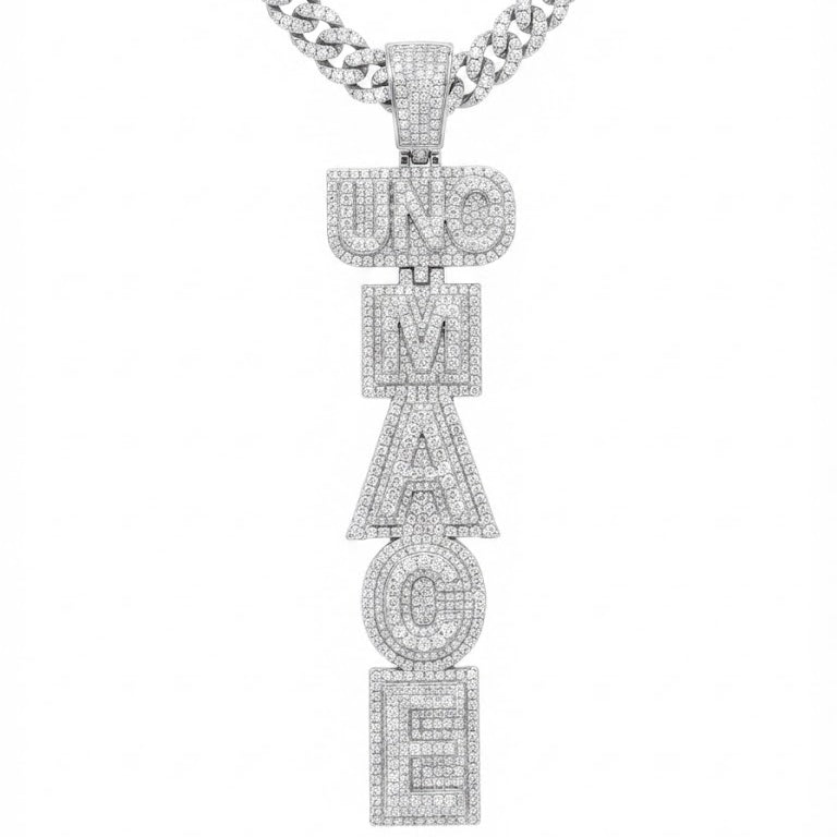 UNIQUE Stacked Letter Pendant