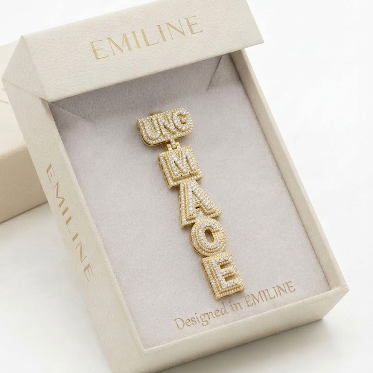 UNIQUE Stacked Letter Pendant