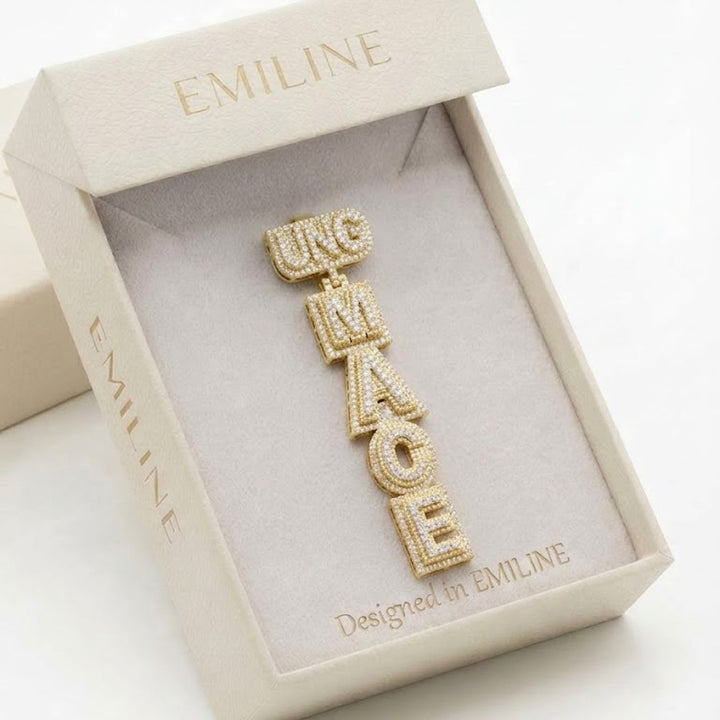 UNIQUE Stacked Letter Pendant