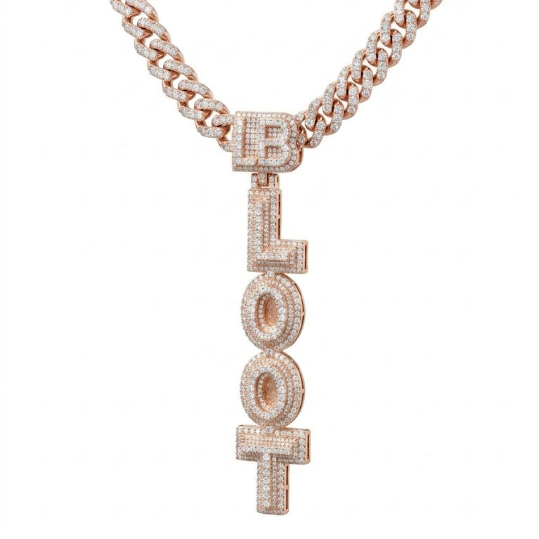 Custom Stacked Letter Pendant