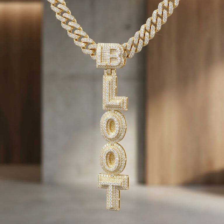 Custom Stacked Letter Pendant
