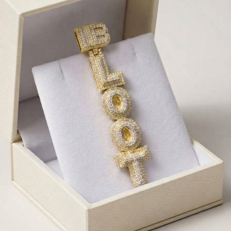 Custom Stacked Letter Pendant