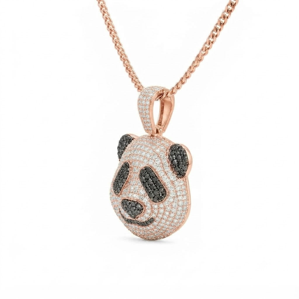 Iced Out Panda Face Pendant