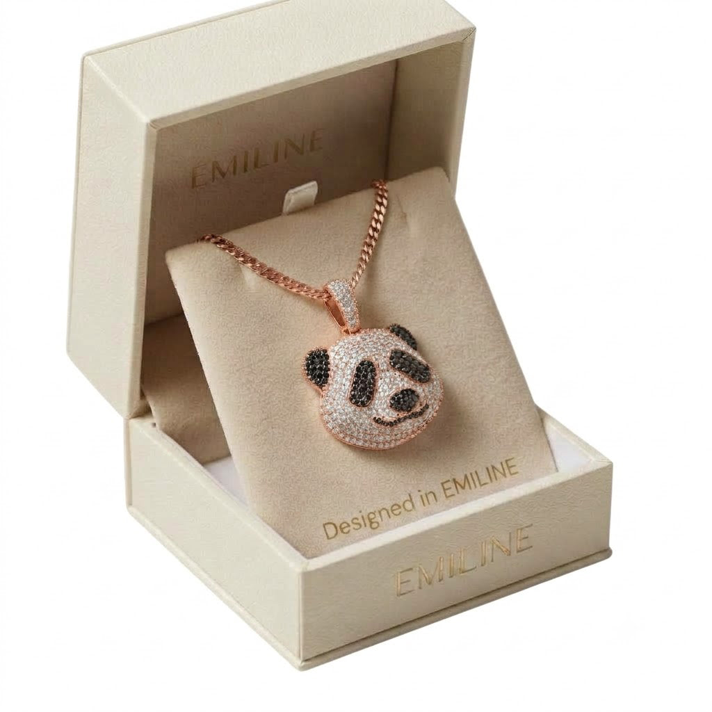 Iced Out Panda Face Pendant