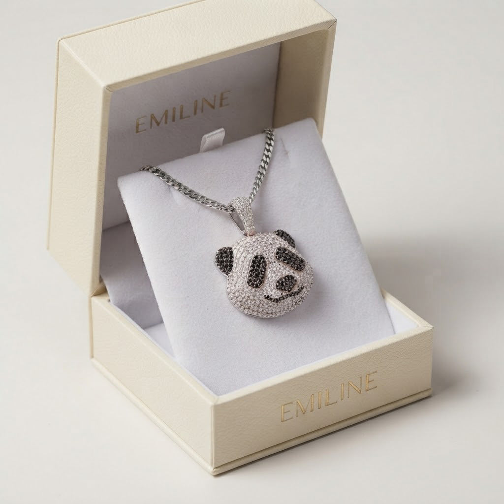 Iced Out Panda Face Pendant