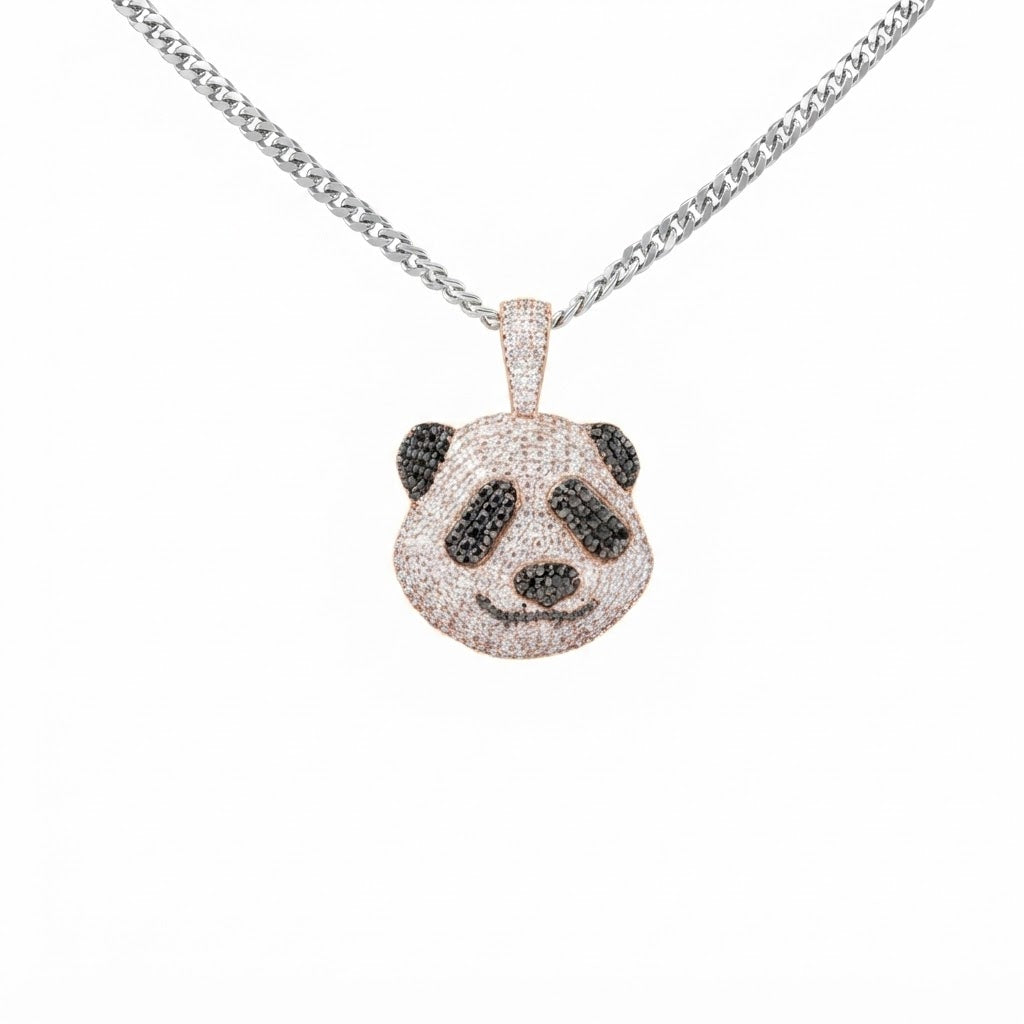 Iced Out Panda Face Pendant