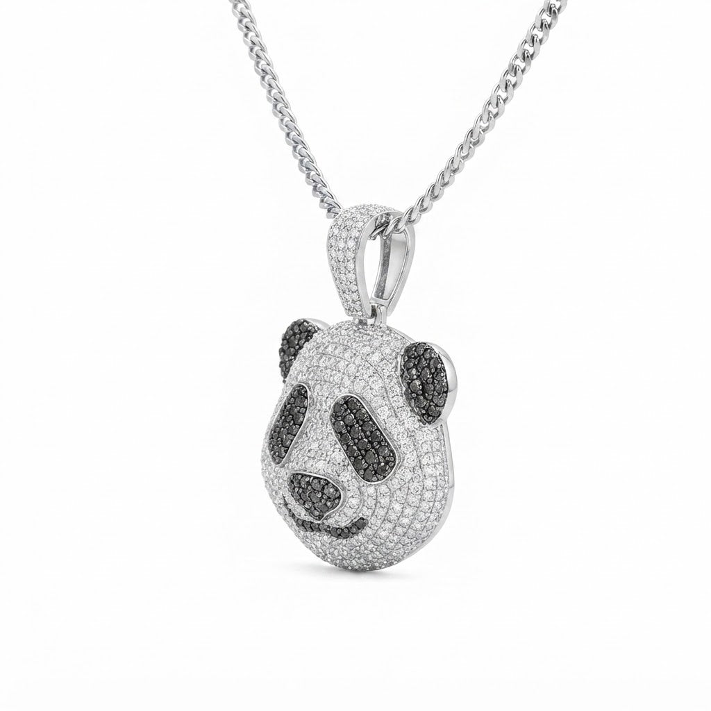 Iced Out Panda Face Pendant