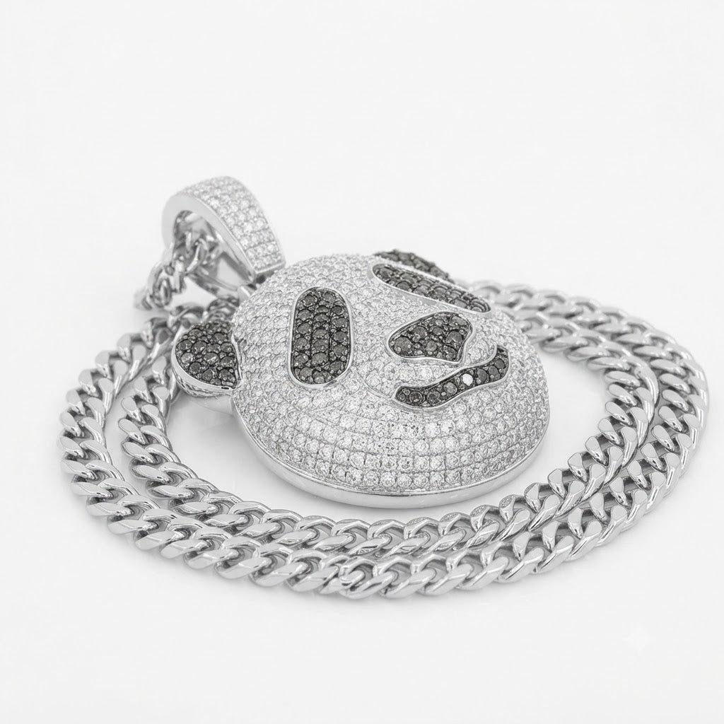 Iced Out Panda Face Pendant