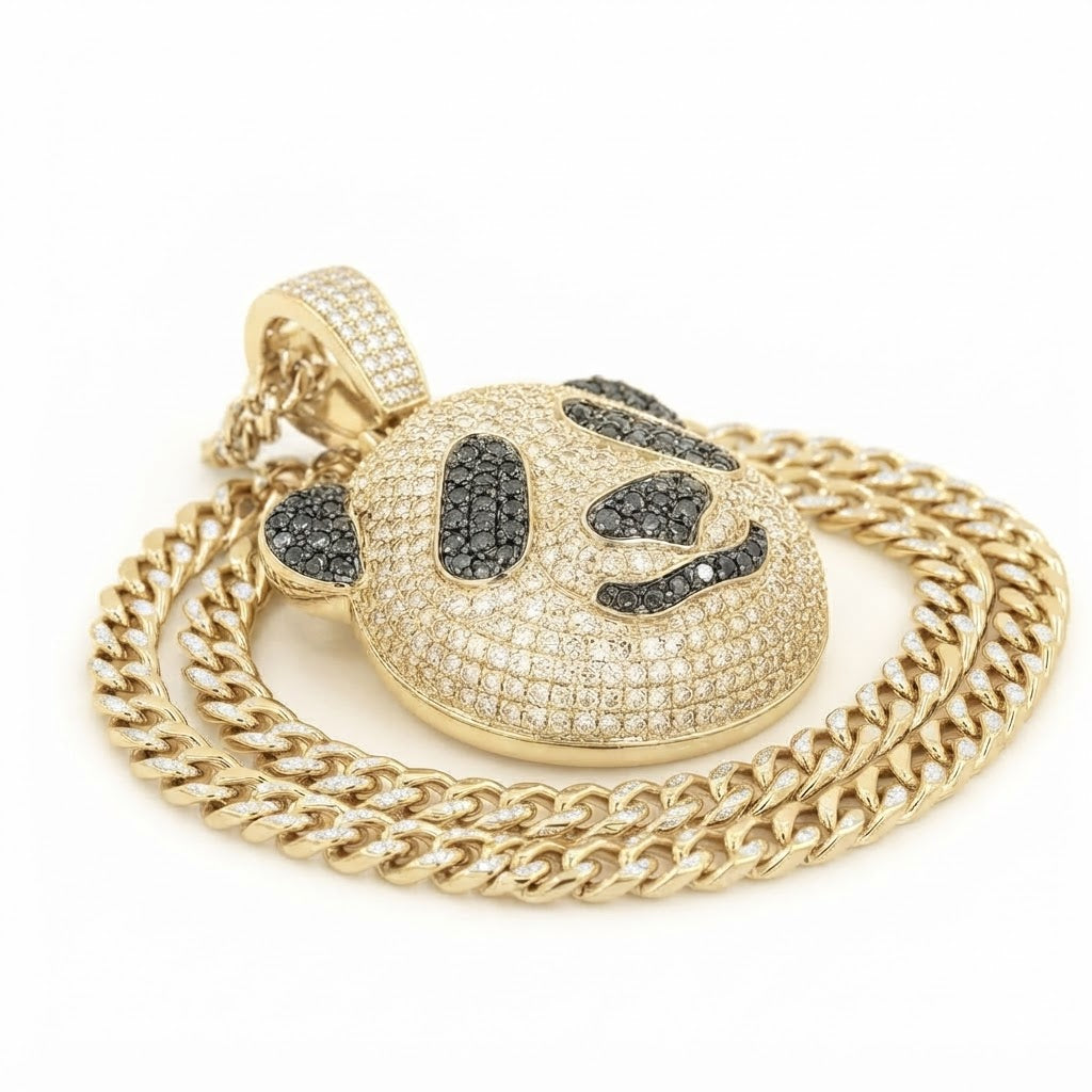 Iced Out Panda Face Pendant