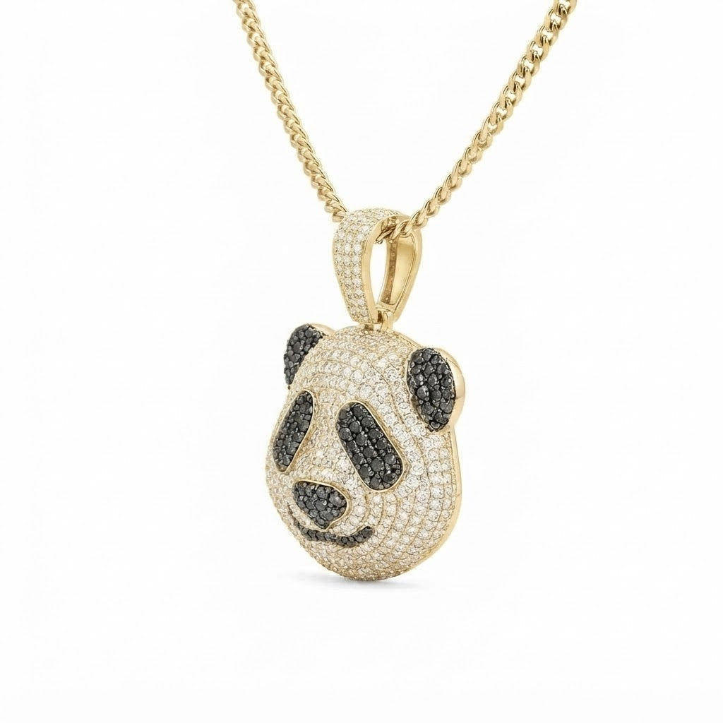 Iced Out Panda Face Pendant