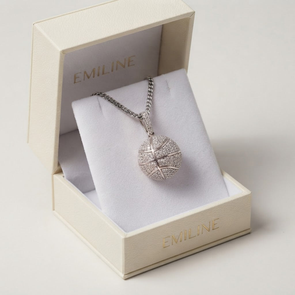 Pavé Round Ball Pendant
