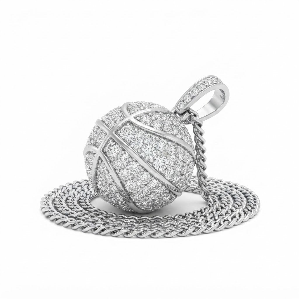 Pavé Round Ball Pendant