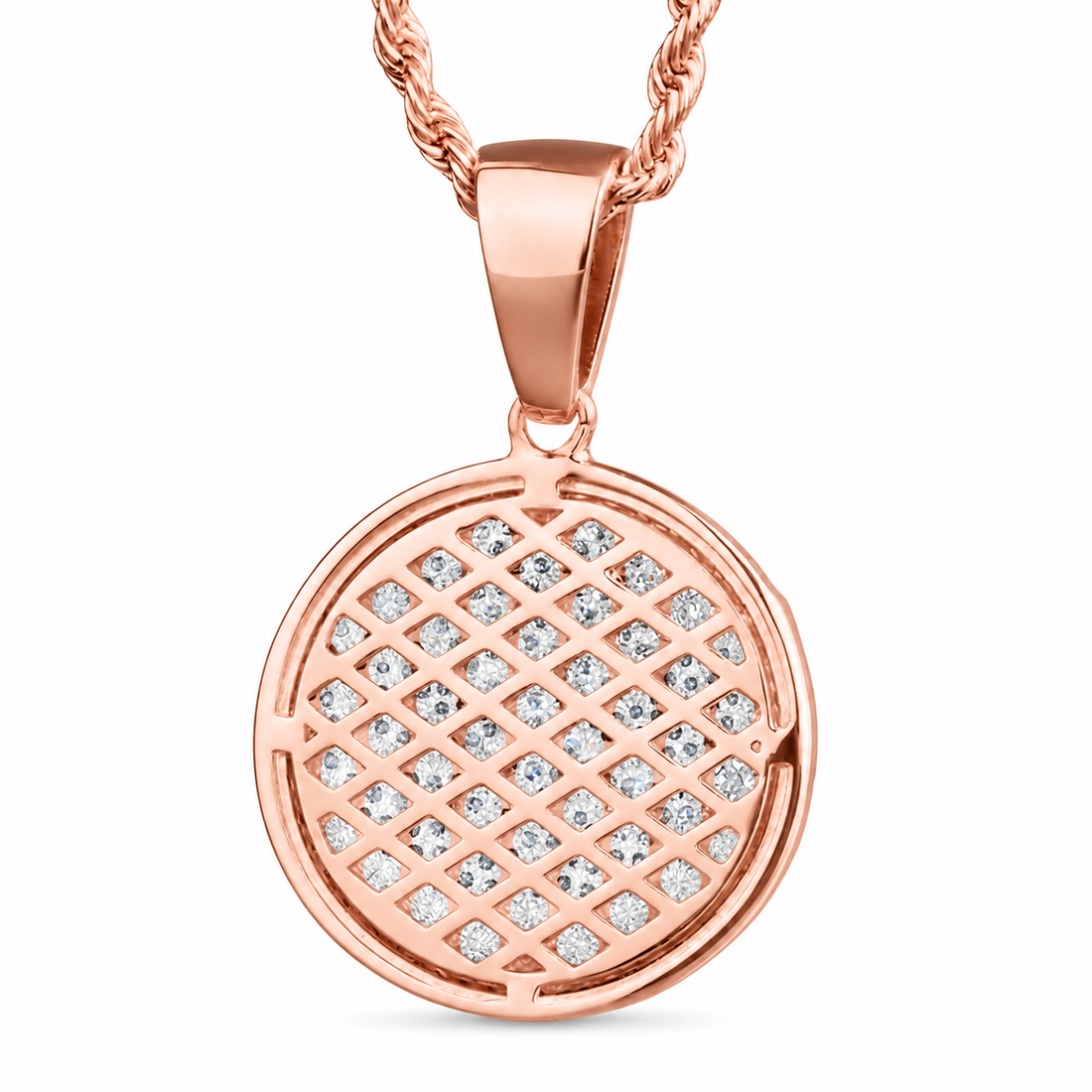 Stitched Face Diamond Pendant