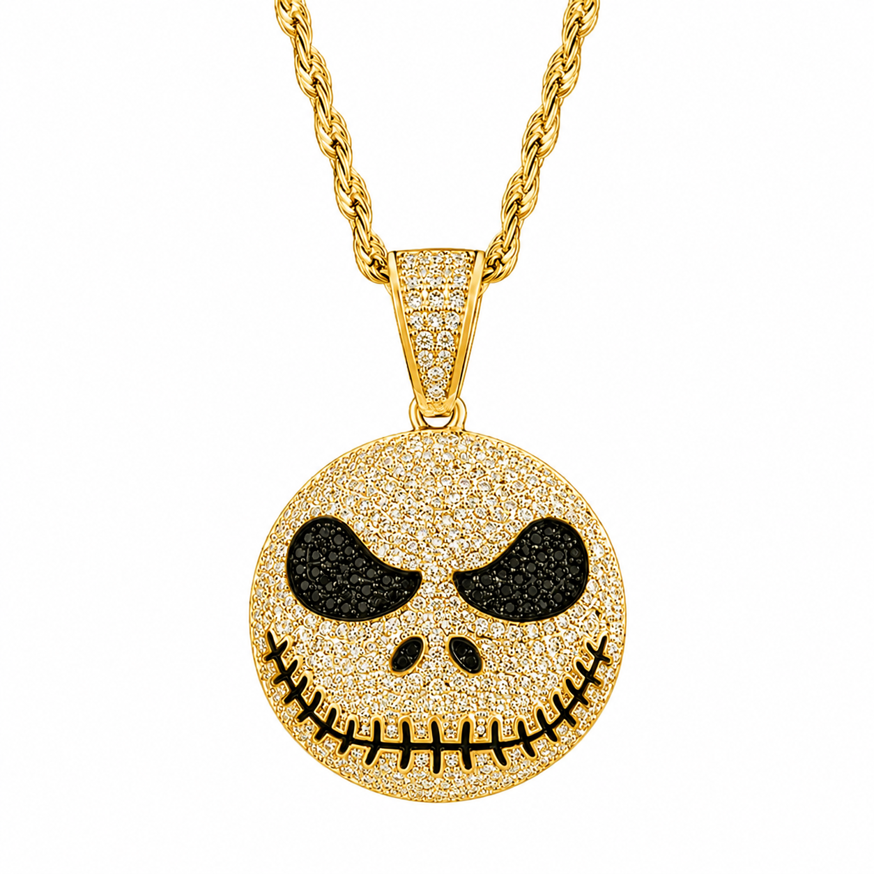 Stitched Face Diamond Pendant