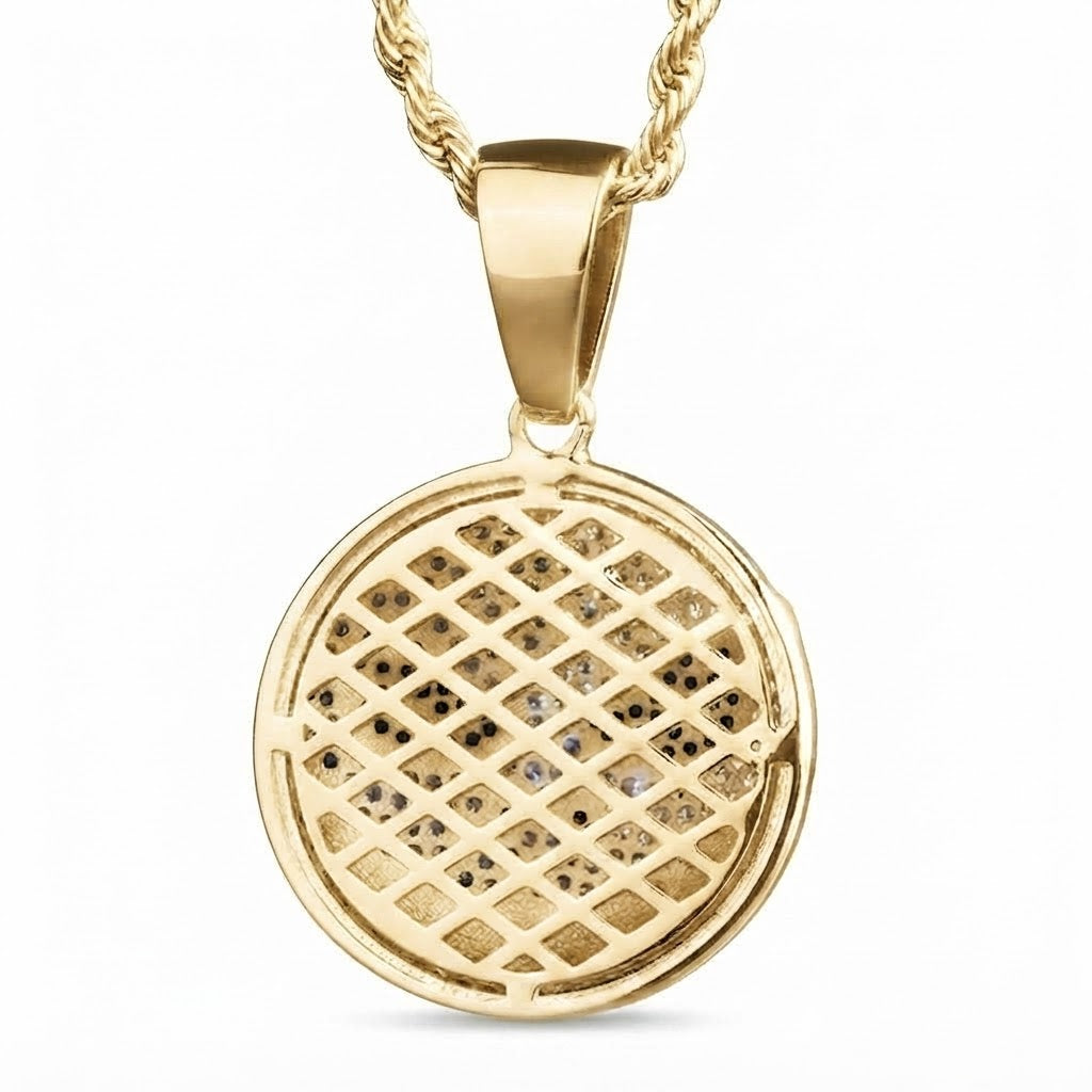 Stitched Face Diamond Pendant