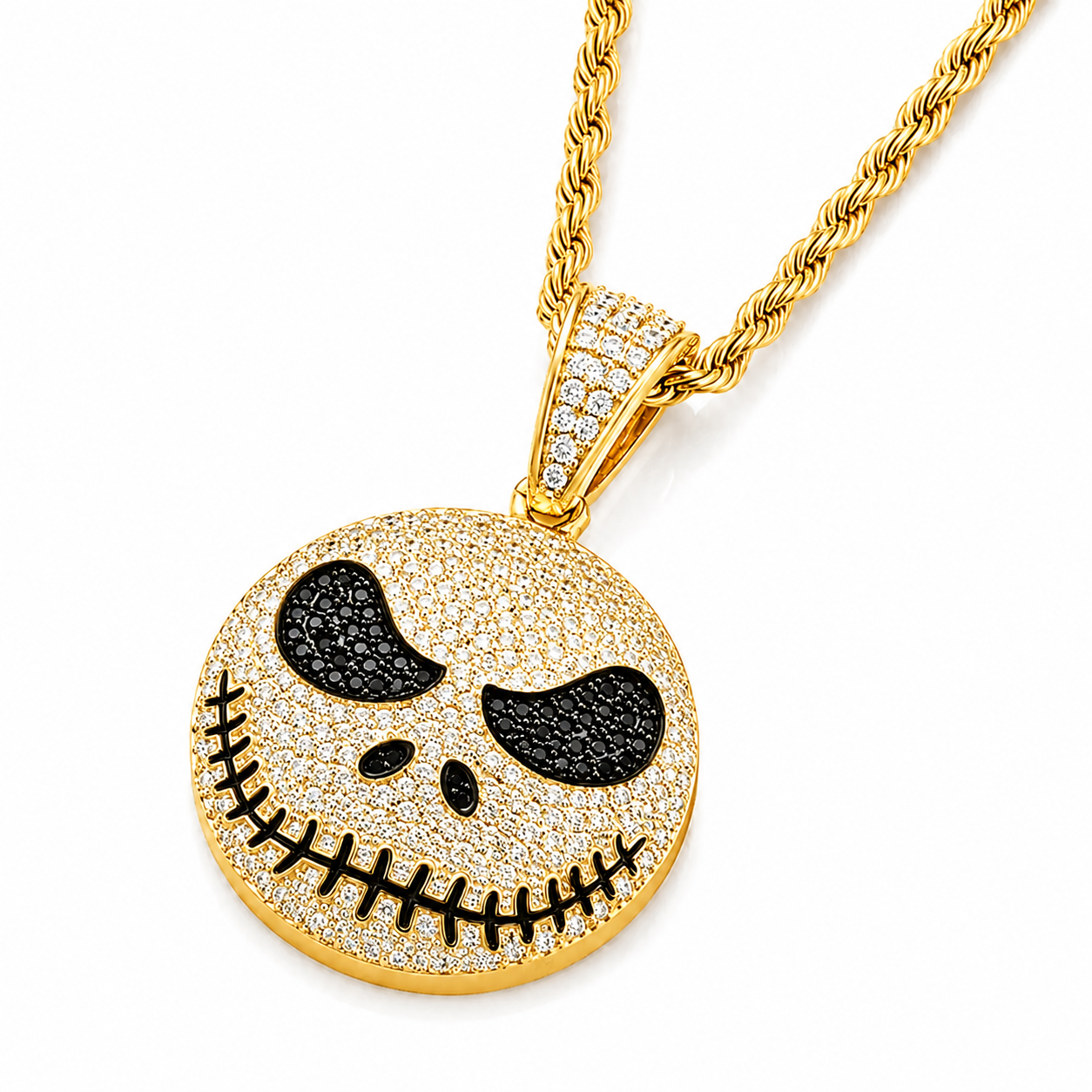 Stitched Face Diamond Pendant