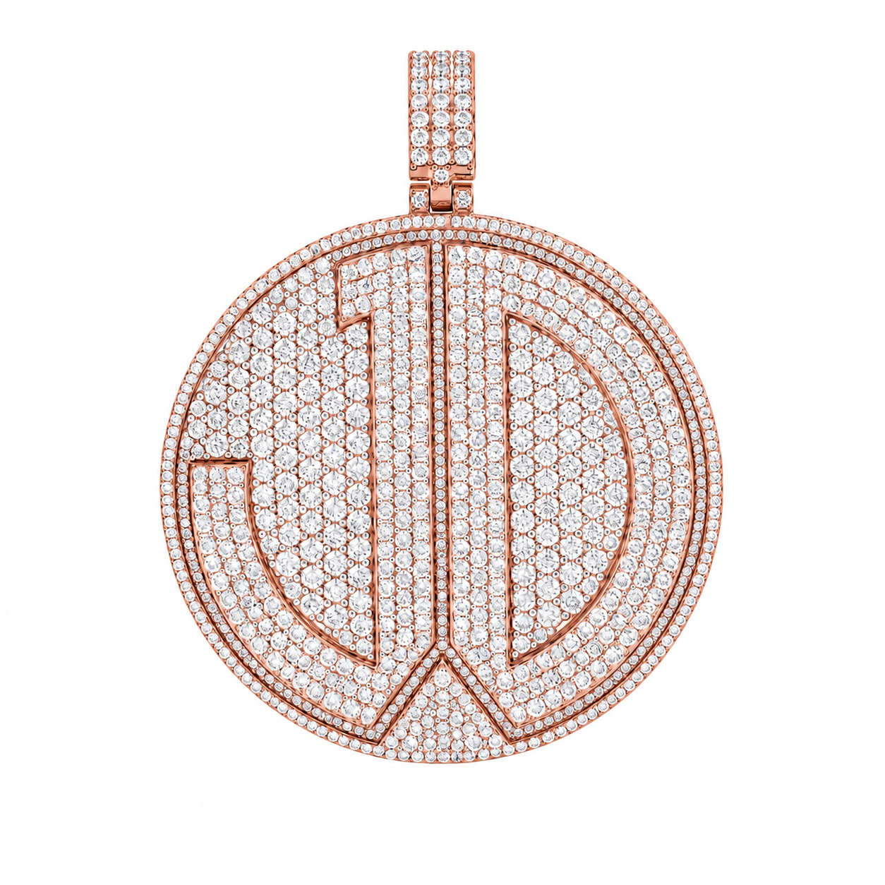 Peace Sign Custom Diamond Pendant