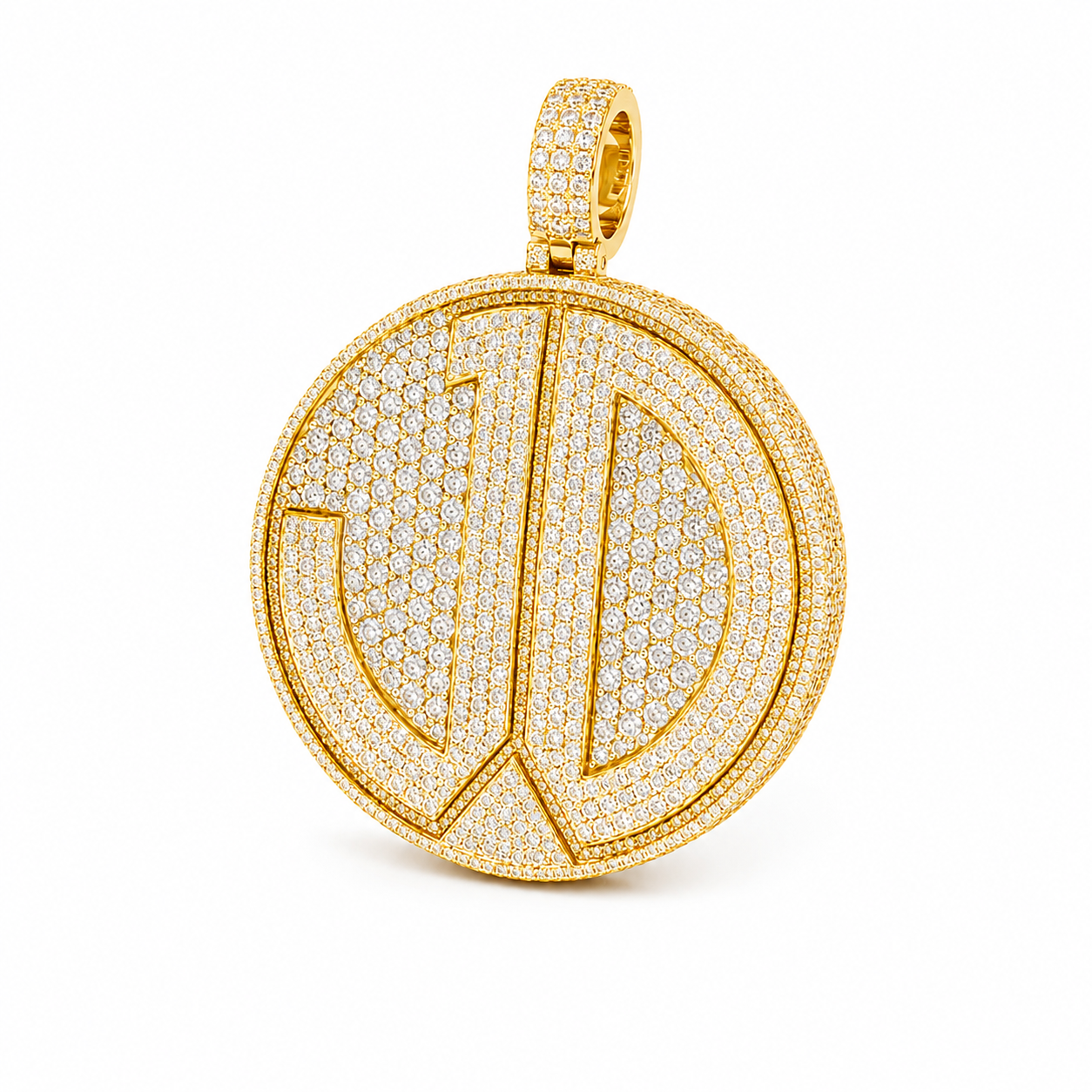 Peace Sign Custom Diamond Pendant