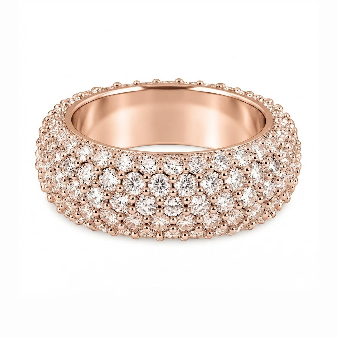 Moissanite 5-Row Band Ring