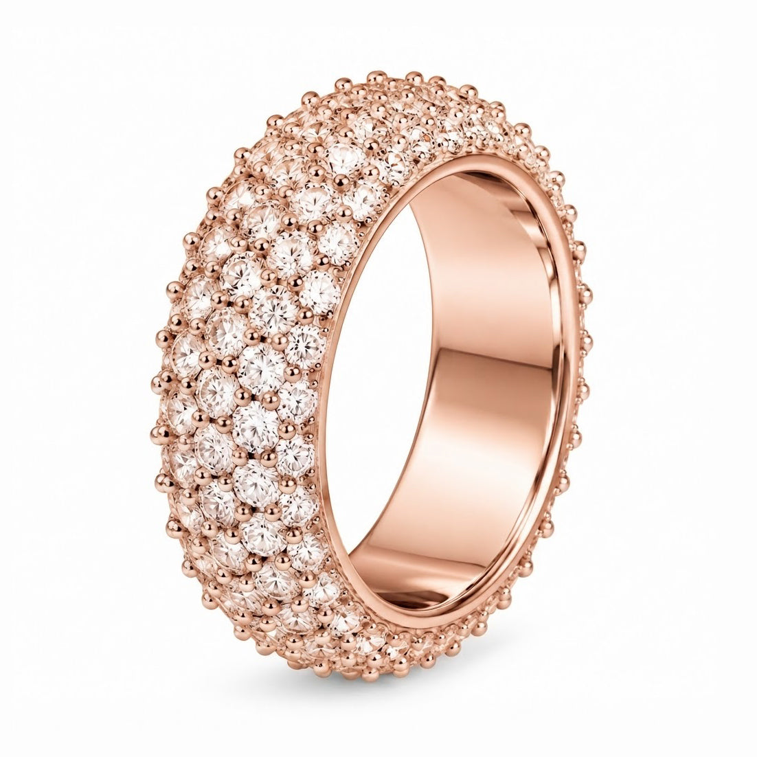 Moissanite 5-Row Band Ring