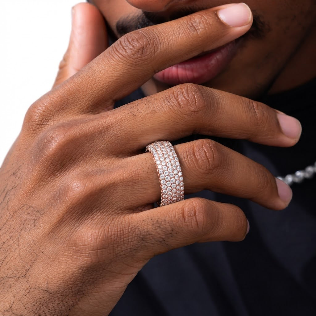 Moissanite 5-Row Band Ring