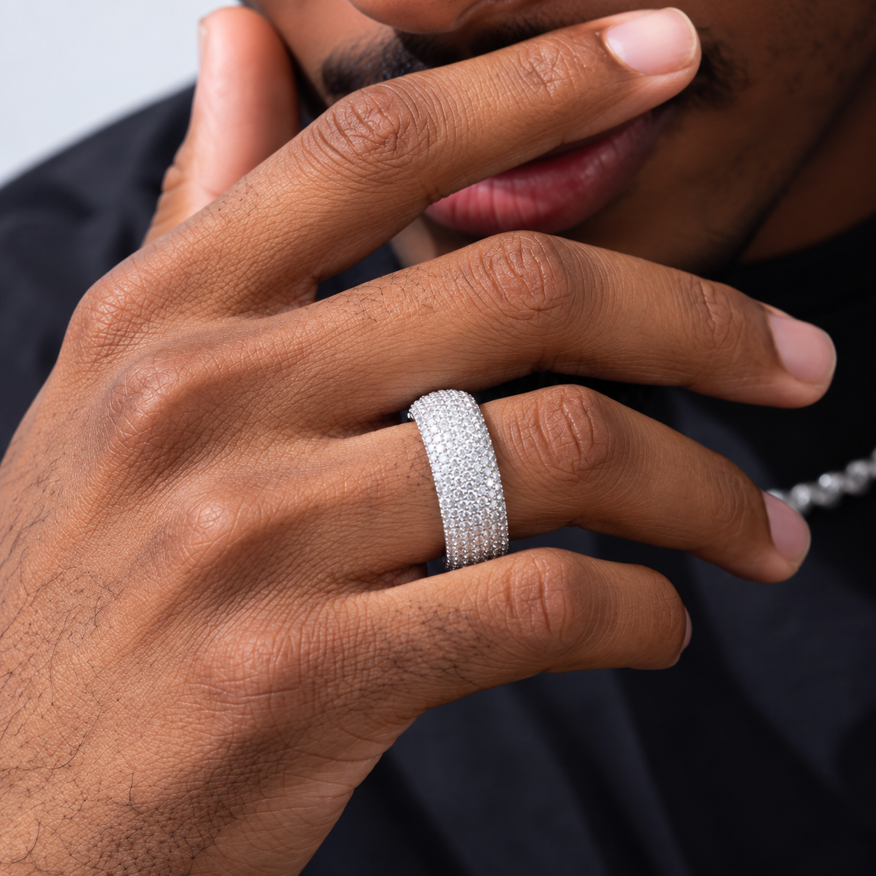 Moissanite 5-Row Band Ring