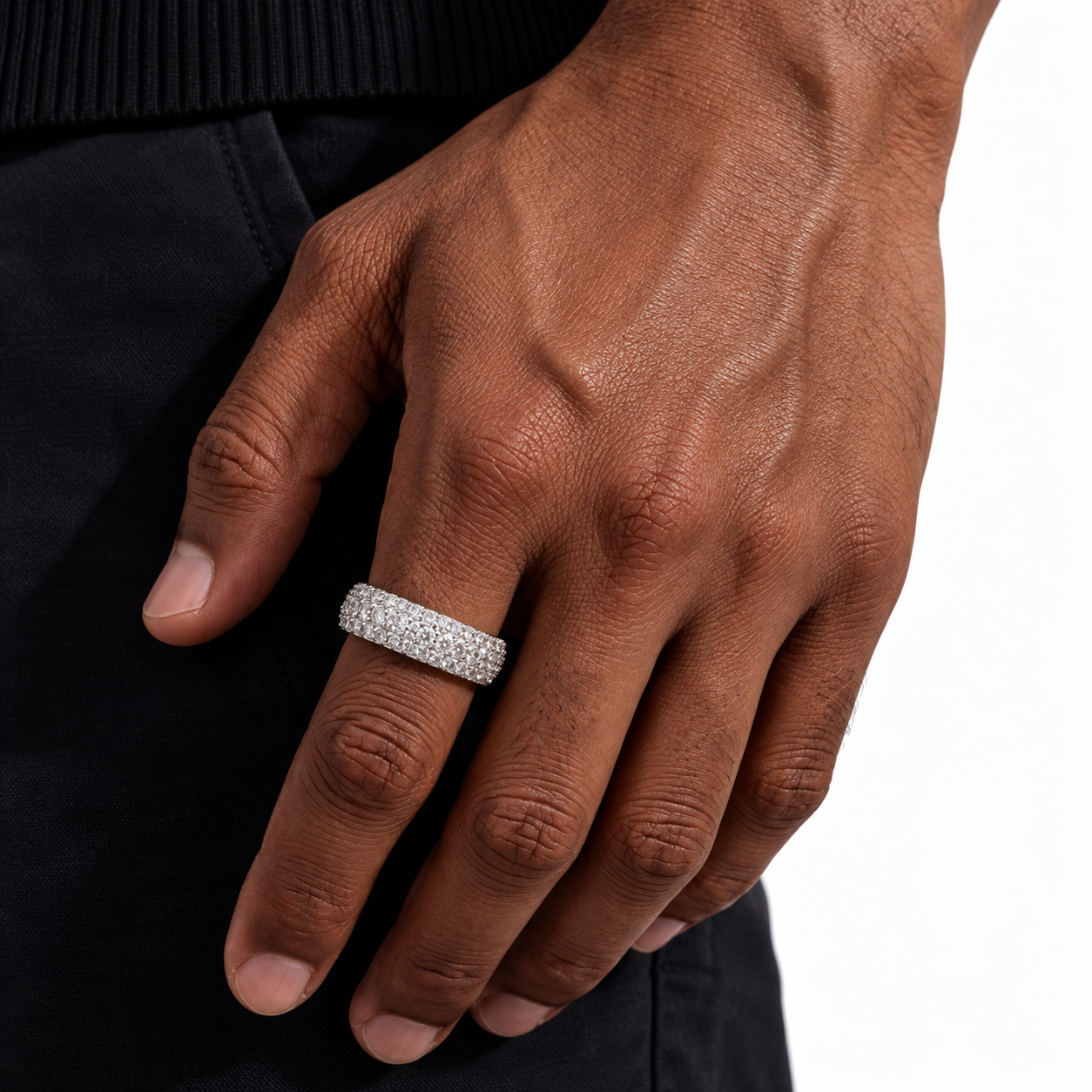 Moissanite 5-Row Band Ring