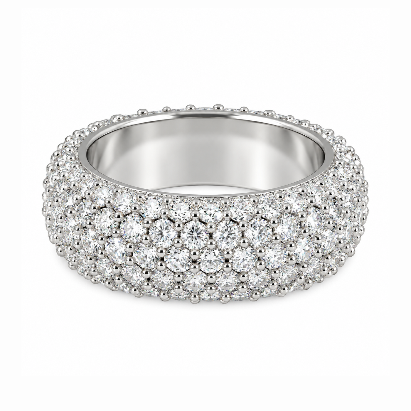 Moissanite 5-Row Band Ring